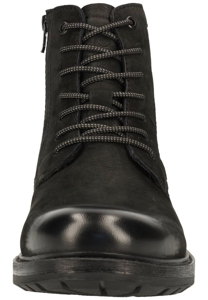 Bugatti Stiefelette Nubukleder Schwarz