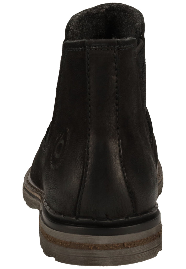 Bugatti Stiefelette Nubukleder Schwarz