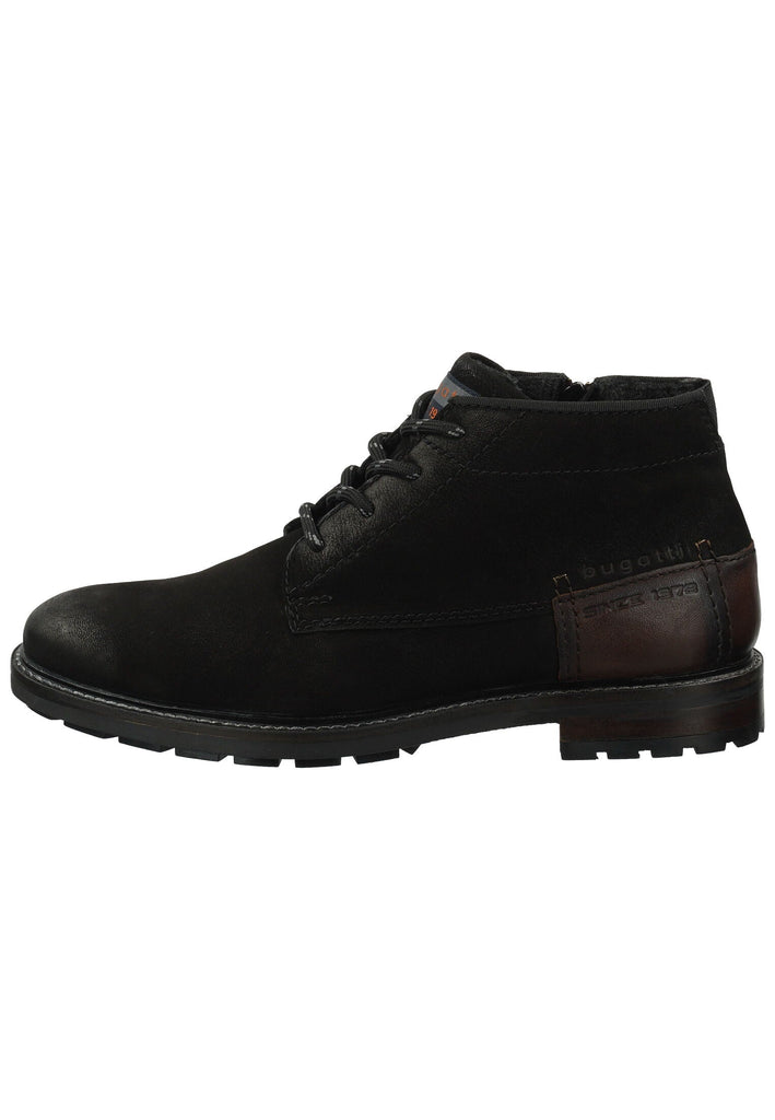 Bugatti Stiefelette Nubukleder Schwarz Warmfutter