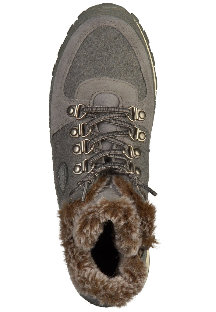 Bugatti Stiefelette Veloursleder/Textil Dunkelgrau