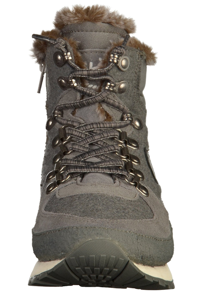 Bugatti Stiefelette Veloursleder/Textil Dunkelgrau