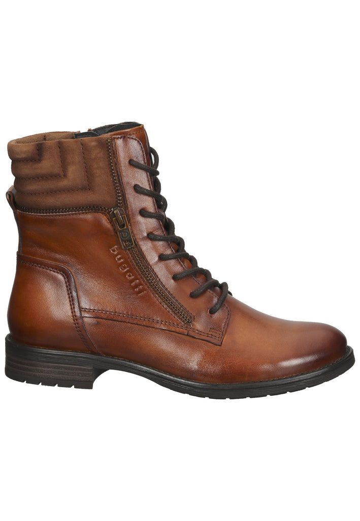 Stiefeletten Bugatti Stiefelette Leder Cognac