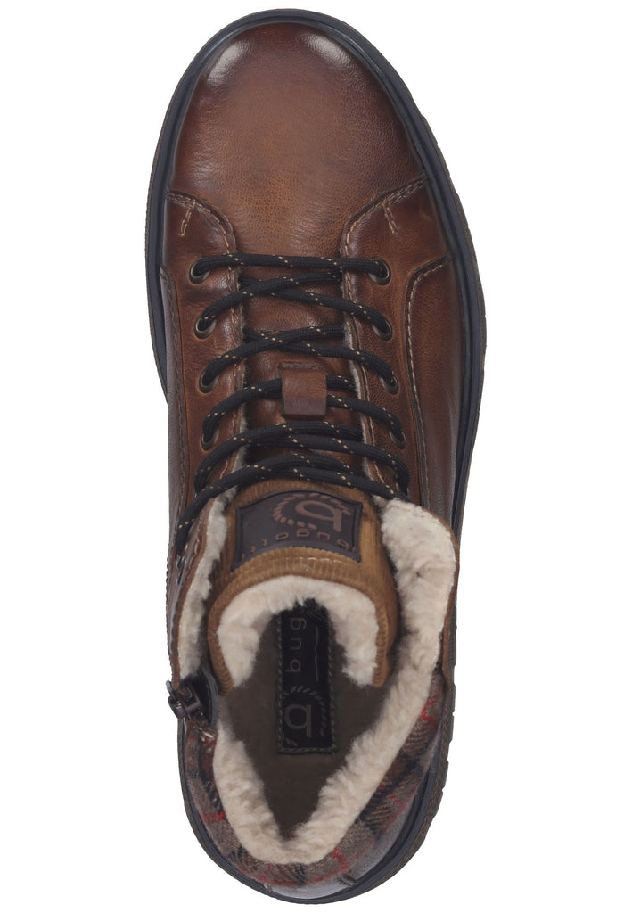 Stiefeletten Bugatti Stiefelette Leder Cognac Warmfutter