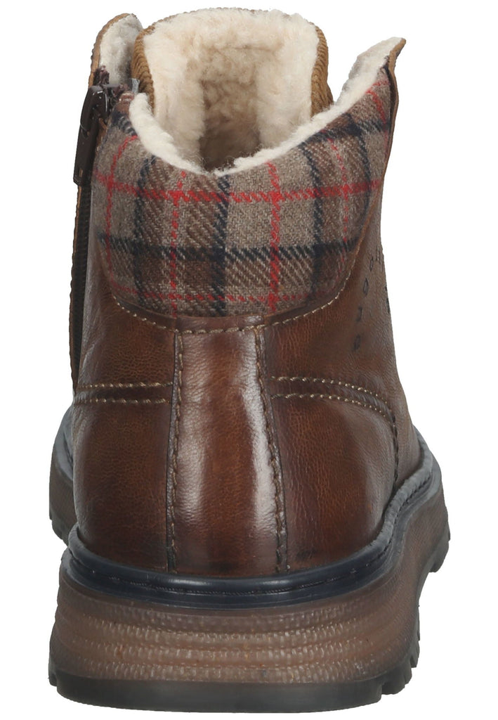 Stiefeletten Bugatti Stiefelette Leder Cognac Warmfutter