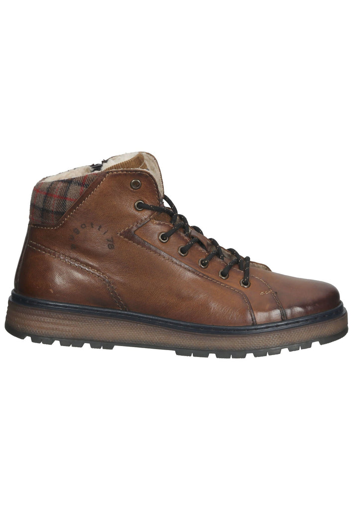 Stiefeletten Bugatti Stiefelette Leder Cognac Warmfutter