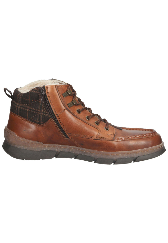 Stiefeletten Bugatti Stiefelette Leder Cognac Warmfutter
