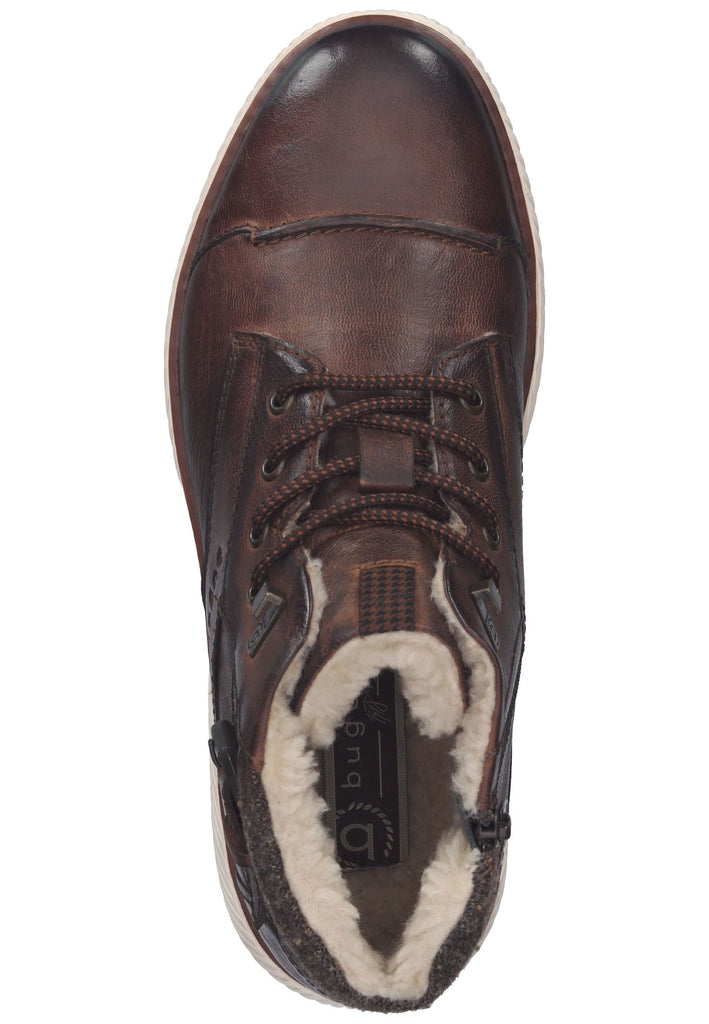 Stiefeletten Bugatti Stiefelette Leder Dunkelbraun Warmfutter