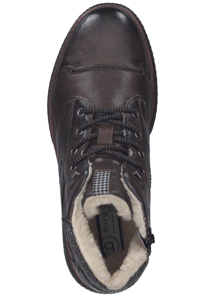 Stiefeletten Bugatti Stiefelette Leder Dunkelgrau Warmfutter