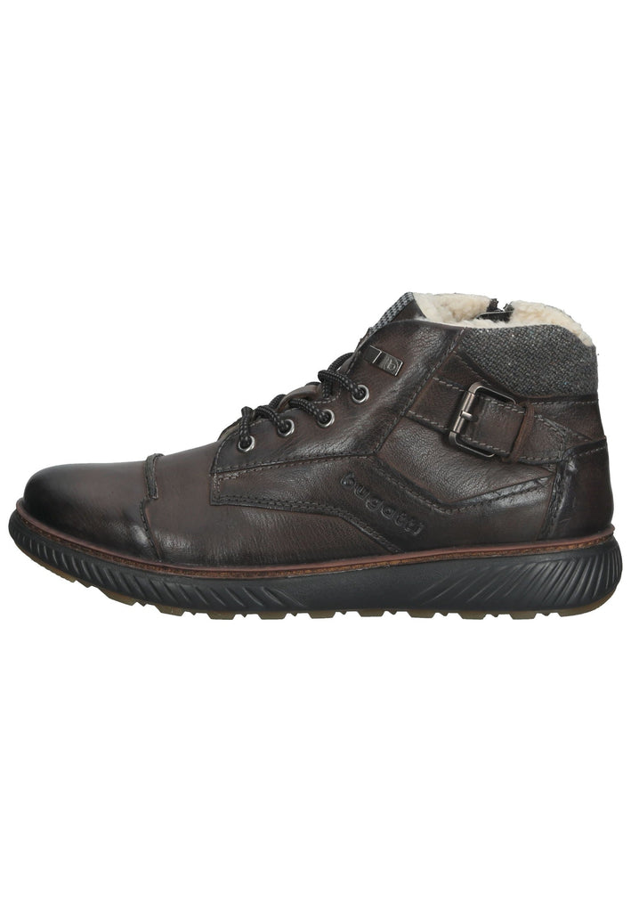 Stiefeletten Bugatti Stiefelette Leder Dunkelgrau Warmfutter