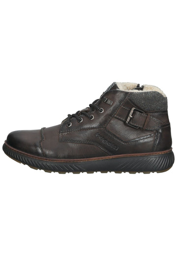 Stiefeletten Bugatti Stiefelette Leder Dunkelgrau Warmfutter