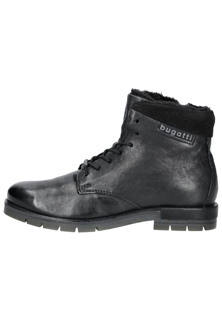 Stiefeletten Bugatti Stiefelette Leder Schwarz Warmfutter