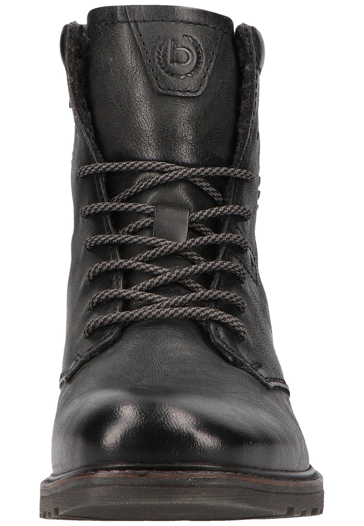 Stiefeletten Bugatti Stiefelette Leder Schwarz Warmfutter