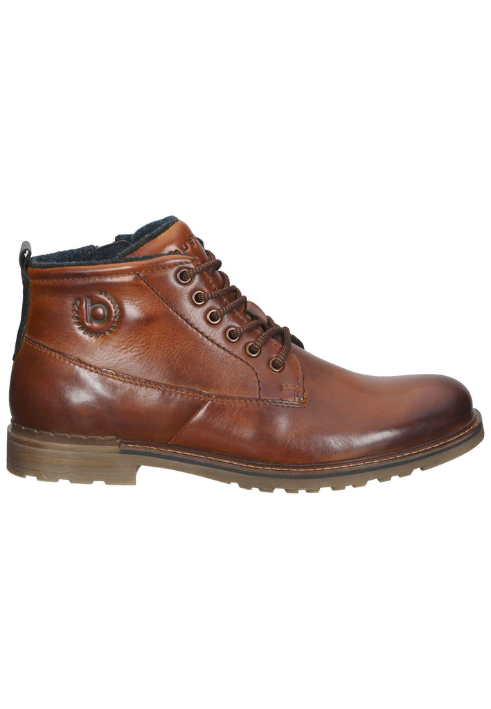 Stiefeletten Bugatti Stiefelette Nappaleder Cognac
