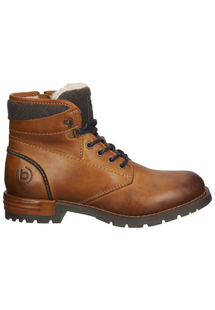 Stiefeletten Bugatti Stiefelette Nappaleder Cognac Warmfutter