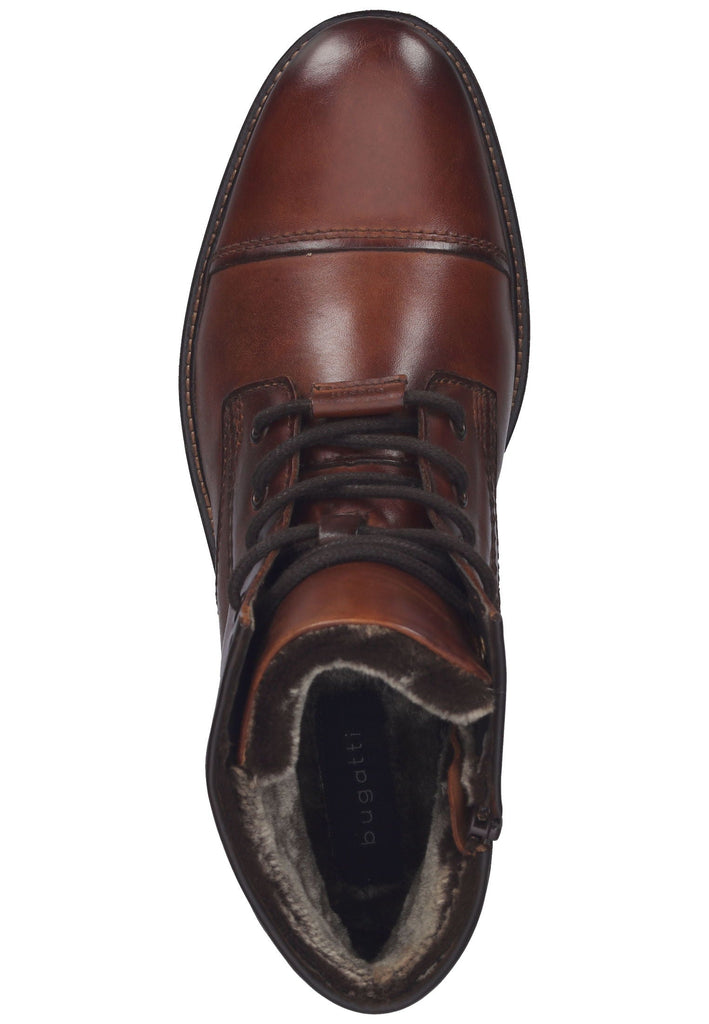 Stiefeletten Bugatti Stiefelette Nappaleder Cognac Warmfutter
