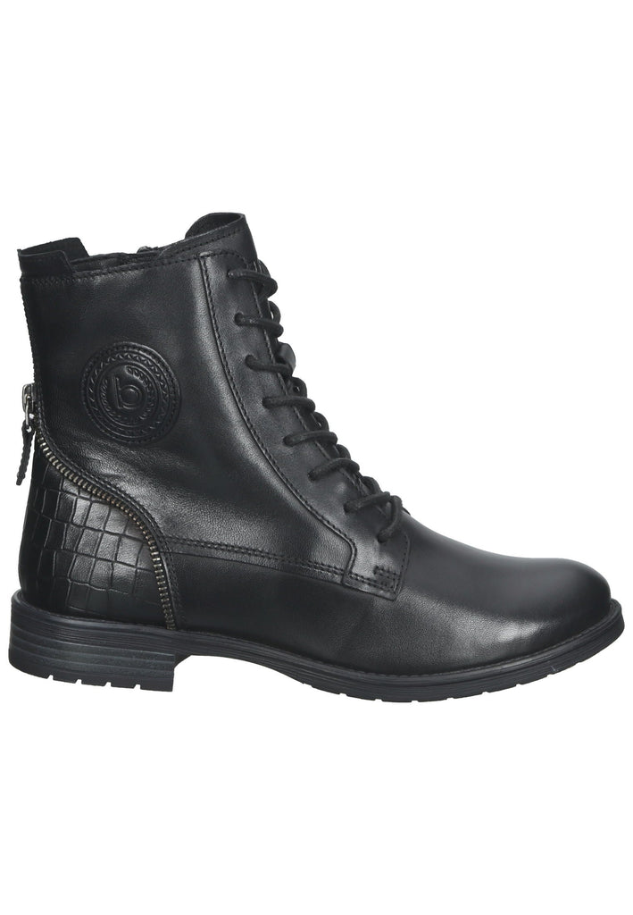 Stiefeletten Bugatti Stiefelette Nappaleder Croco Black