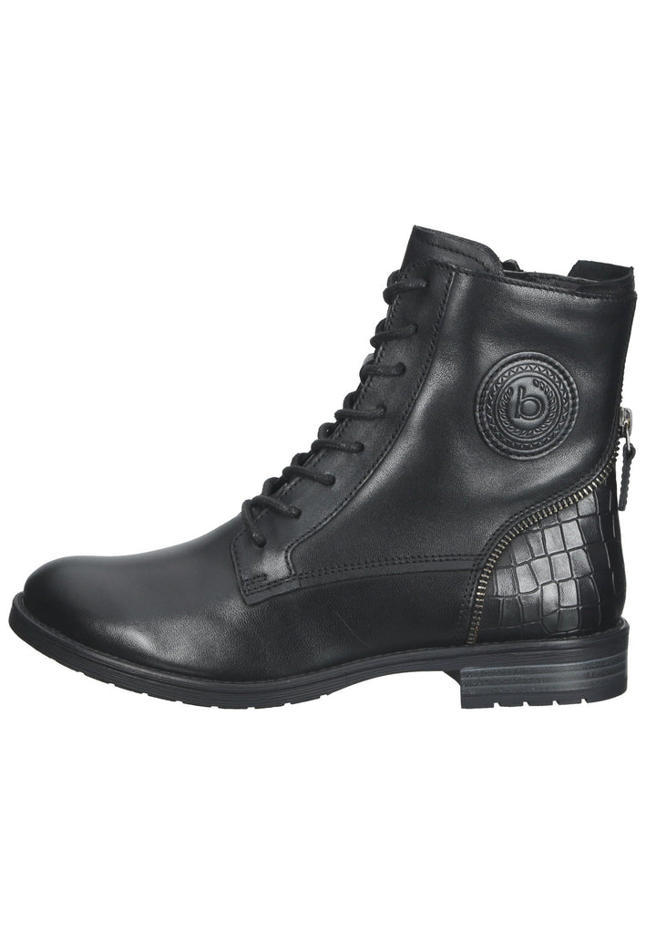 Stiefeletten Bugatti Stiefelette Nappaleder Croco Black