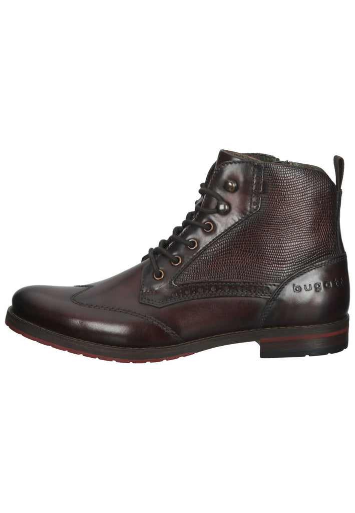 Stiefeletten Bugatti Stiefelette Nappaleder Dunkelbraun
