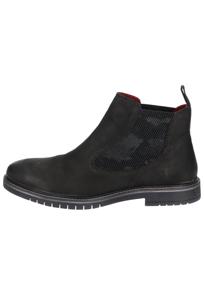 Stiefeletten Bugatti Stiefelette Nubukleder/Textil Schwarz