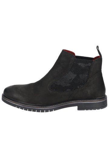 Stiefeletten Bugatti Stiefelette Nubukleder/Textil Schwarz