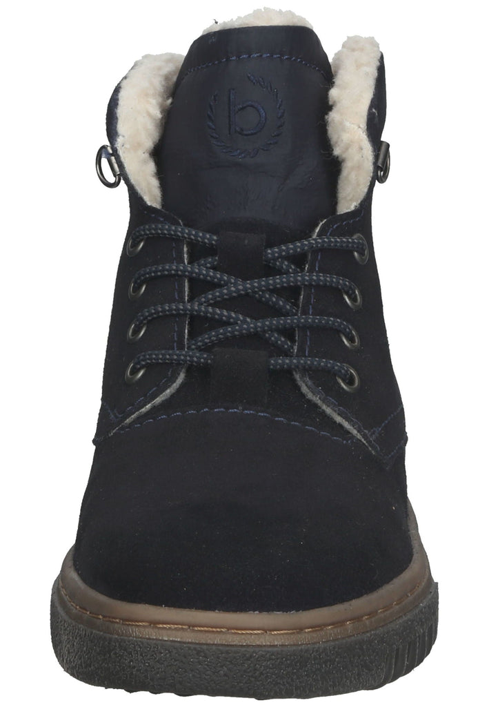 Stiefeletten Bugatti Stiefelette Veloursleder Dunkelblau Warmfutter