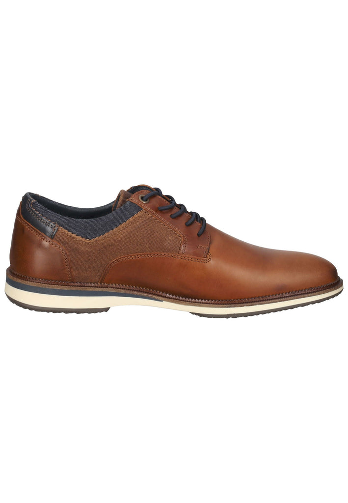 Bullboxer Halbschuhe Leder/Textil Cognac