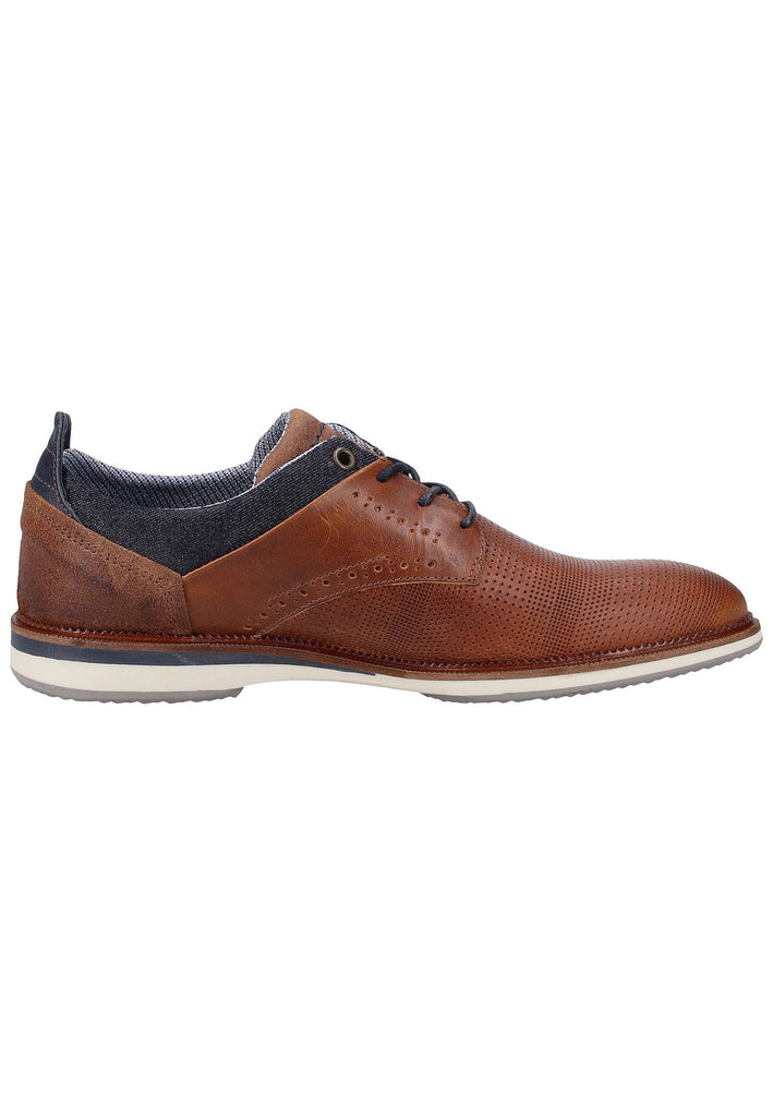 Bullboxer Halbschuhe Leder/Textil Cognac