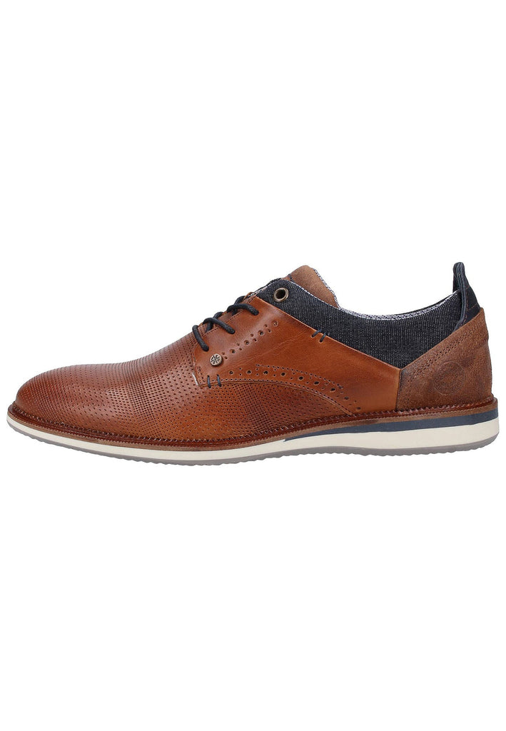 Bullboxer Halbschuhe Leder/Textil Cognac