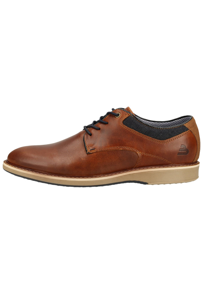 Bullboxer Halbschuhe Leder/Textil Cognac