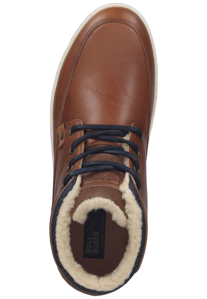 Bullboxer Halbschuhe Leder/Textil Cognac Warmfutter