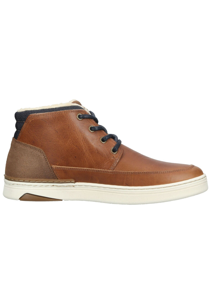 Bullboxer Halbschuhe Leder/Textil Cognac Warmfutter