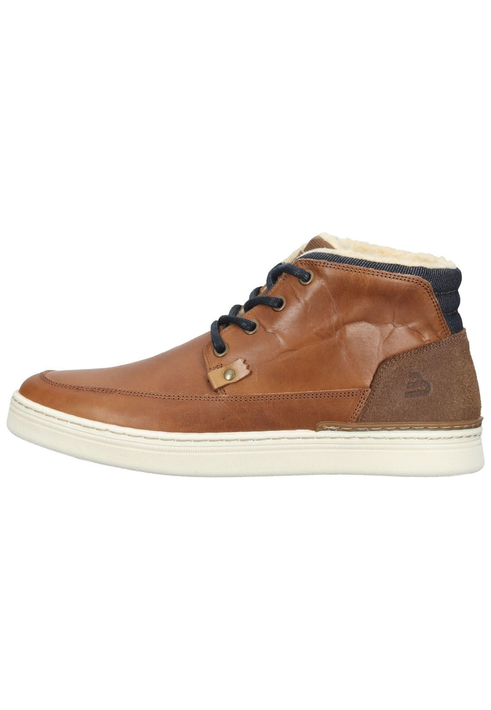 Bullboxer Halbschuhe Leder/Textil Cognac Warmfutter