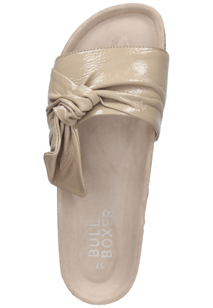 Bullboxer Pantoletten Leder Beige Lack