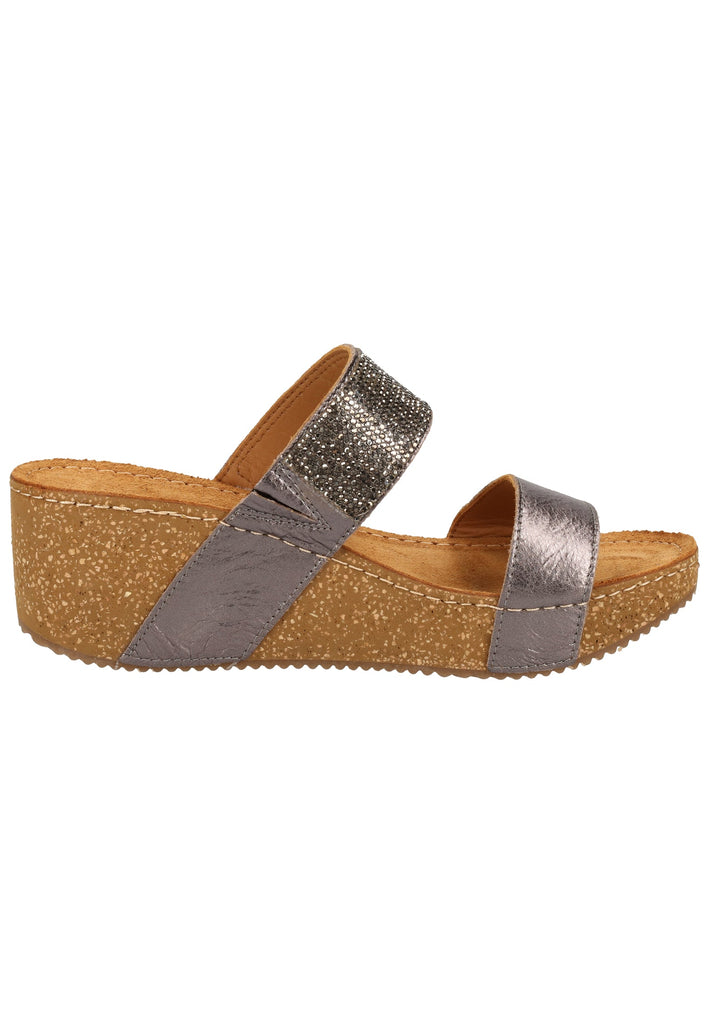 Bullboxer Pantoletten Leder Silber