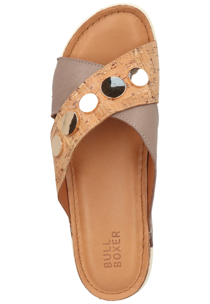 Bullboxer Pantoletten Leder Taupe