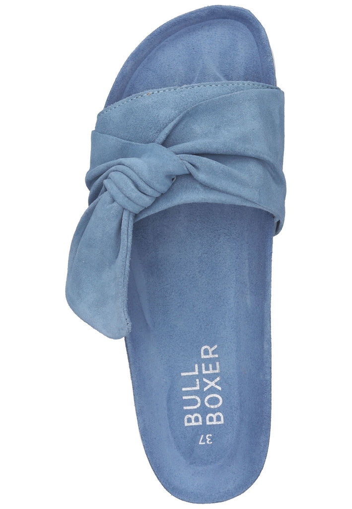 Bullboxer Pantoletten Veloursleder Hellblau