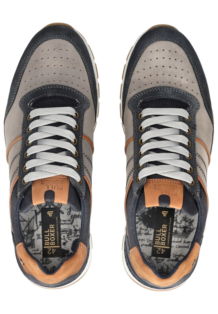 Bullboxer Sneaker Leder/Textil Navy/Grau