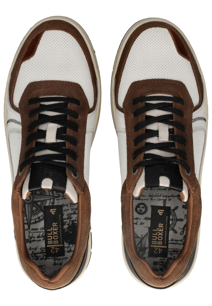 Bullboxer Sneaker Leder Weiß/Braun