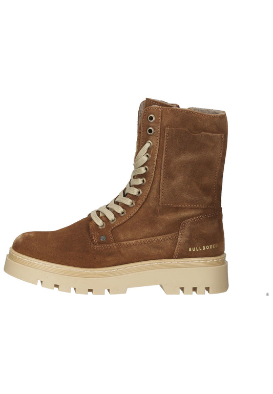 Bullboxer Stiefel Leder Nussbraun Warmfutter