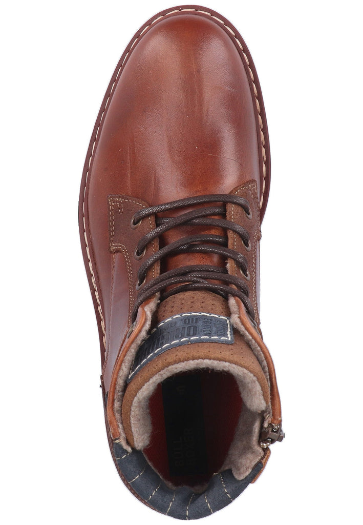 Bullboxer Stiefelette Leder Braun Warmfutter