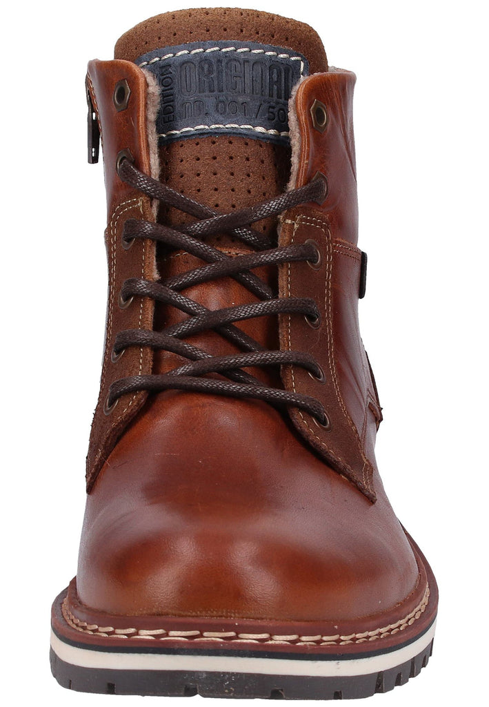 Bullboxer Stiefelette Leder Braun Warmfutter