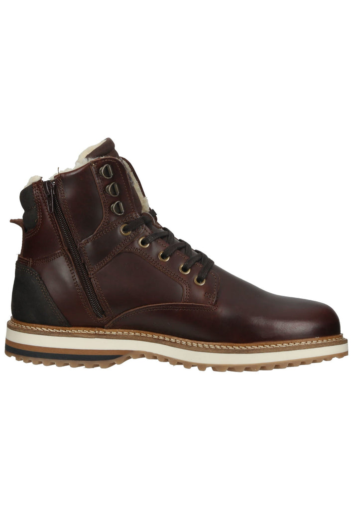 Bullboxer Stiefelette Leder Braun Warmfutter