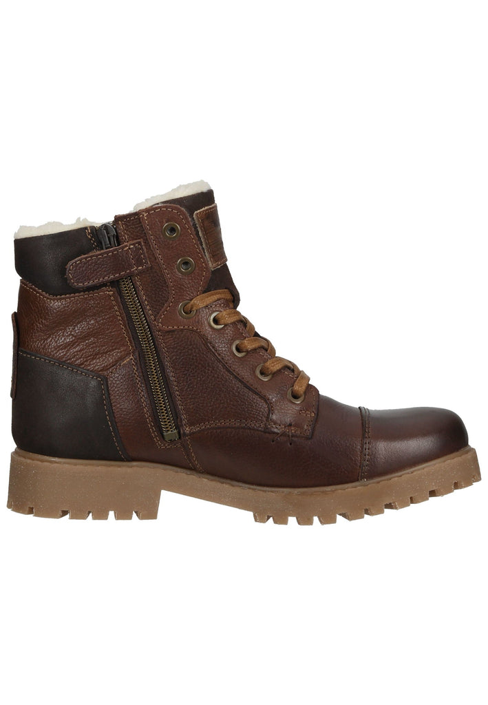 Bullboxer Stiefelette Leder Braun Warmfutter