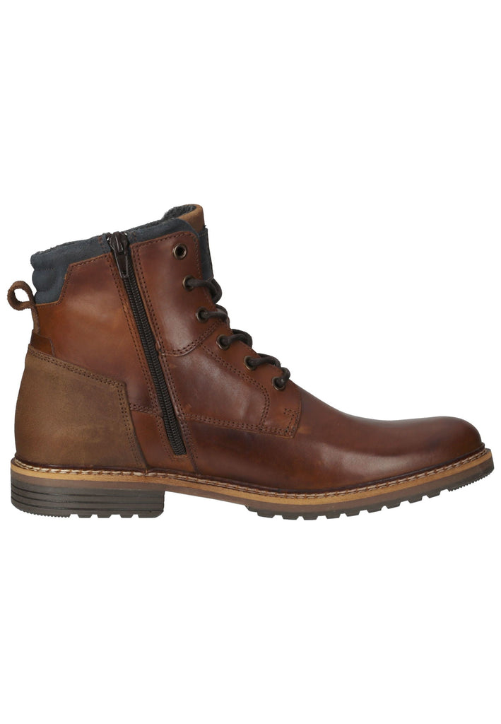 Bullboxer Stiefelette Leder Cognac Warmfutter