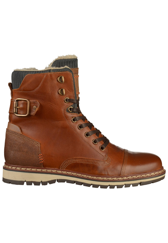 Bullboxer Stiefelette Leder Cognac Warmfutter