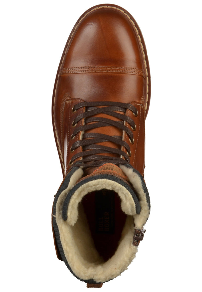 Bullboxer Stiefelette Leder Cognac Warmfutter