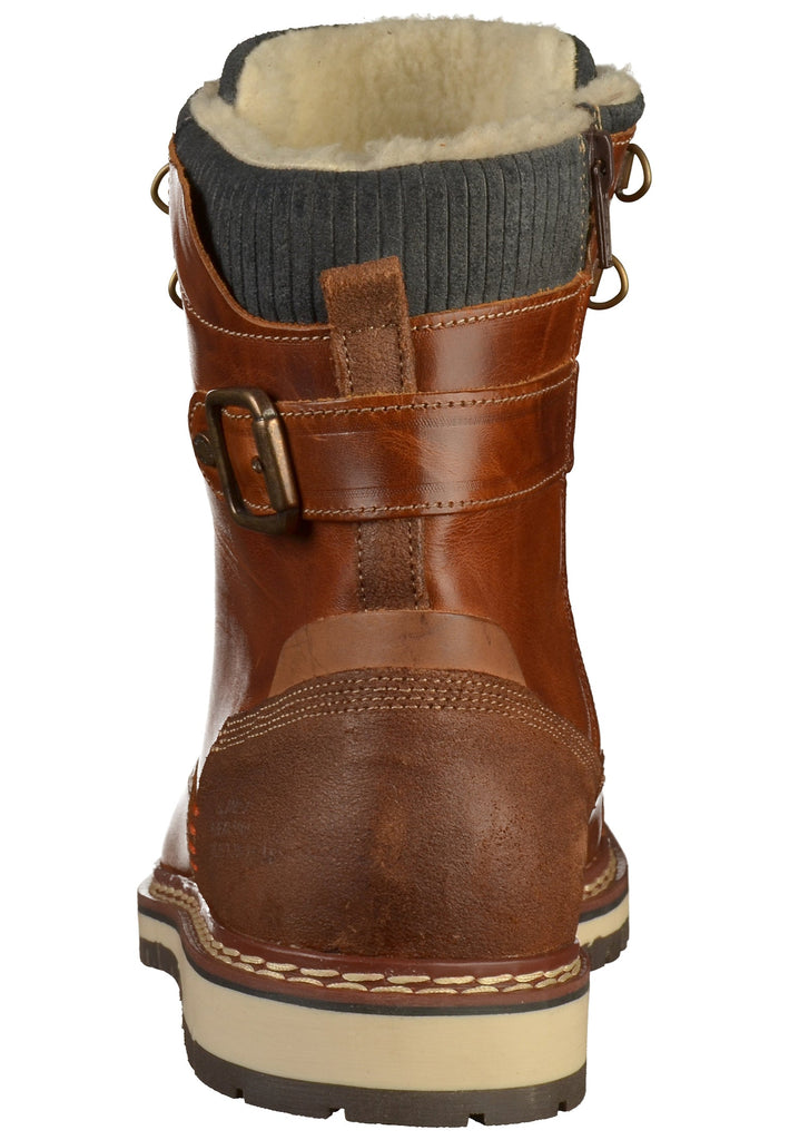 Bullboxer Stiefelette Leder Cognac Warmfutter
