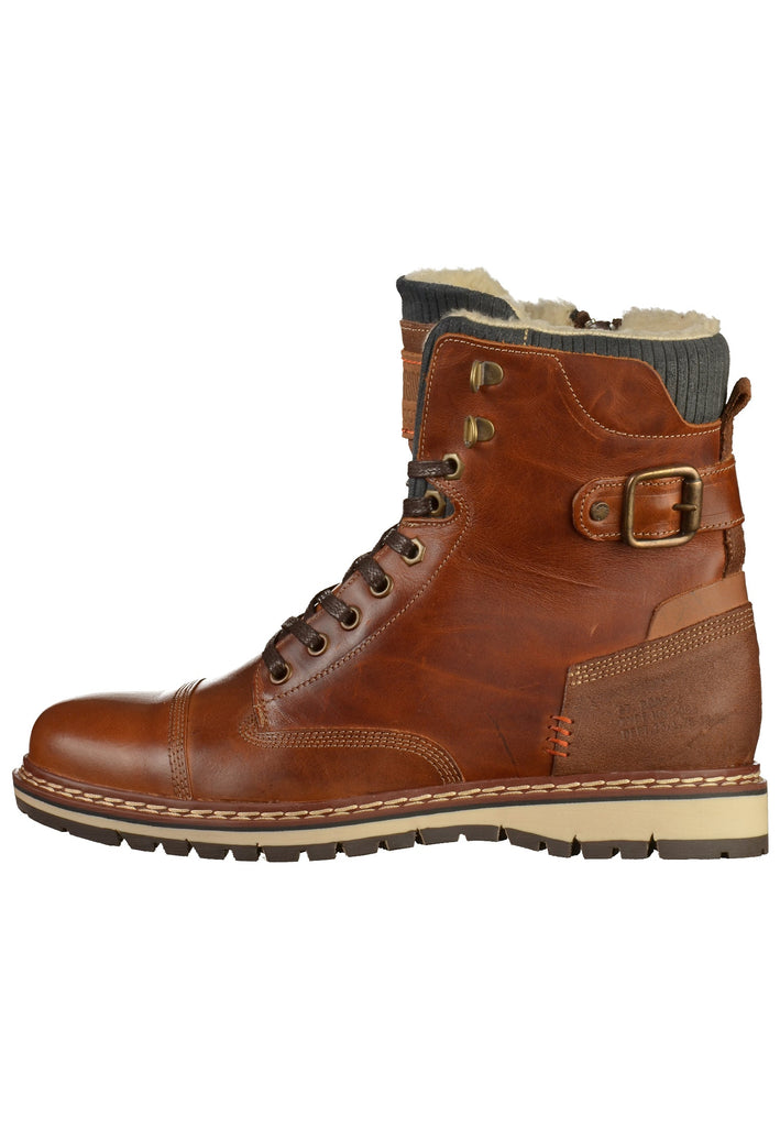 Bullboxer Stiefelette Leder Cognac Warmfutter