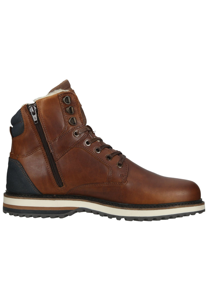 Bullboxer Stiefelette Leder Cognac Warmfutter