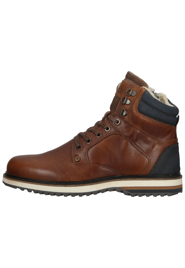 Bullboxer Stiefelette Leder Cognac Warmfutter